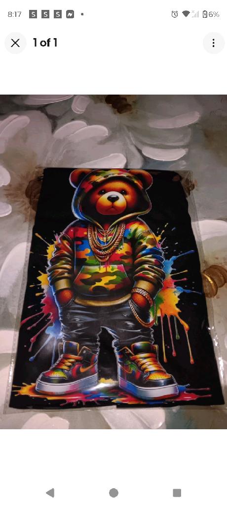 Boys custom bad bear t-shirt size youth large