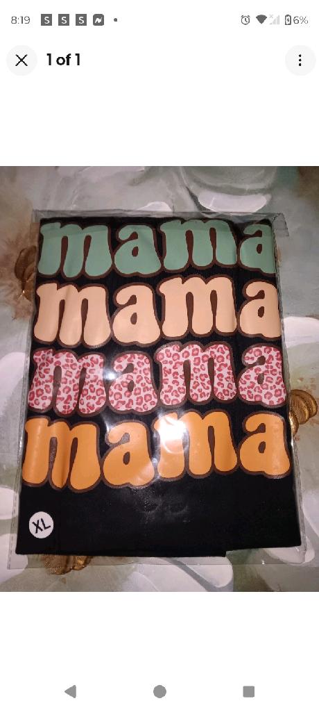 Custom womens mamma t-shirt size XL